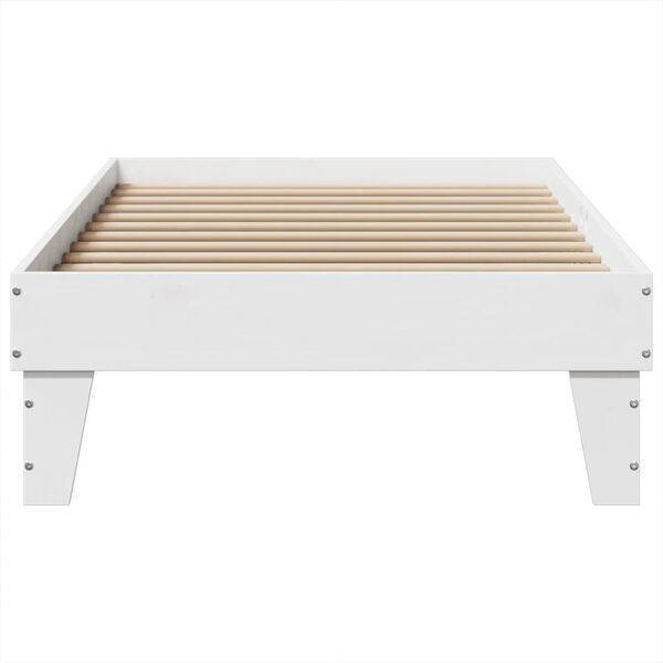 vidaXL Estructura de cama sin colchón madera maciza blanca 90x190 cm