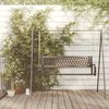vidaXL Banco balancín de jardín 125 cm acero y plástico negro