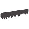 vidaXL Borde de C&eacute;sped 20 pcs 103 x 20 cm metal Negro