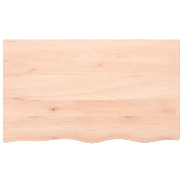 vidaXL Estante de pared madera maciza de roble sin tratar 100x60x2 cm
