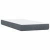 vidaXL Cama box spring con colch&oacute;n y LED terciopelo gris oscuro 100x210 cm