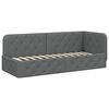 vidaXL Estructura de cama en esquina Gris oscuro 80 x 200 cm tela