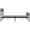 vidaXL Estructura cama sin colch&oacute;n con estribo metal negro 140x200 cm