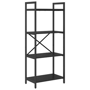 vidaXL Estante de libros 4 niveles 56 x 34 x 133,5 cm Roble Negro