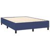 vidaXL Cama box spring con colch&oacute;n tela azul 140x200 cm