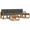 vidaXL Conjunto de sof&aacute;s de exterior 6 pcs Natural y Antracita
