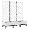 vidaXL Jardinera con enrejado y ruedas 3 uds. Blanco PP
