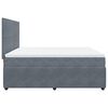vidaXL Cama box spring con colchón terciopelo gris oscuro 180x200 cm