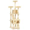 vidaXL Rascador para gatos poste rascador de sisal 170 cm beige