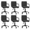 vidaXL Sillas de comedor giratorias 6 unidades terciopelo negro