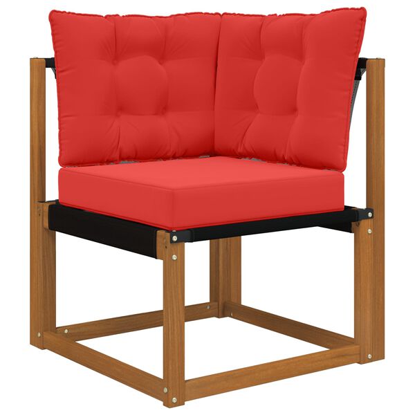 vidaXL Coj&iacute;n para sof&aacute; de exterior 3 pcs Rojo Poli&eacute;ster