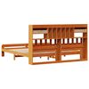 vidaXL Cama con estantería sin colchón madera maciza marrón 140x200 cm