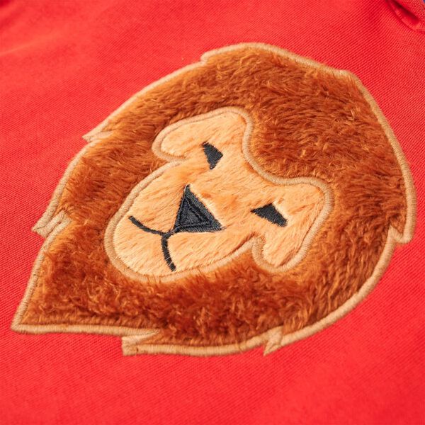 Sudadera infantil con capucha rojo 128