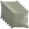 vidaXL Funda de almohada 6 uds. HOUTEN Verde 30 x 30 cm Tela Chenille