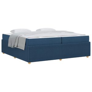 vidaXL Estructura de cama con colch&oacute;n Azul 200 x 200 cm tela