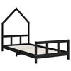 vidaXL Estructura de cama para ni&ntilde;os madera de pino negro 90x190 cm