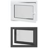 vidaXL Ventana de s&oacute;tano RISOR 80 x 70 cm PVC y vidrio Gris antracita