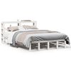 vidaXL Estructura de cama sin colch&oacute;n madera de pino blanca 150x200 cm