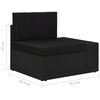 vidaXL Set muebles de jardín 14 pzas ratán sintético y cojines negro