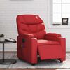 vidaXL Sill&oacute;n de masaje reclinable el&eacute;ctrico de cuero artificial rojo