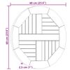 vidaXL Superficie de mesa redonda madera maciza de teca 2,5 cm 60 cm