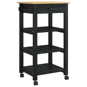vidaXL Carro de Cocina MONZA Negro 48 x 40 x 88,5 cm