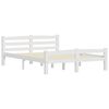 vidaXL Estructura de cama sin colch&oacute;n madera pino blanco 140x200 cm