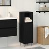 vidaXL Gabinete de Ba&ntilde;o con puerta Roble Negro 30 x 30 x 100 cm