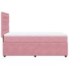 vidaXL Cama box spring con colch&oacute;n terciopelo rosa 100x200 cm