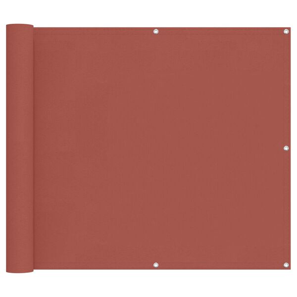 vidaXL Pantalla de Balc&oacute;n Terracota 100 x 800 cm Tela Oxford