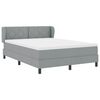 vidaXL Cama tipo Box Spring con colch&oacute;n Gris claro 160 x 200 cm tela