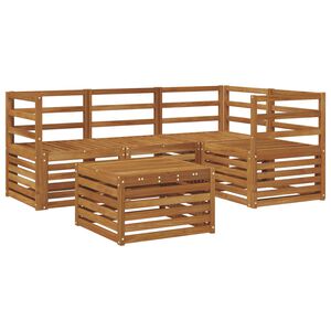 vidaXL Conjunto de sof&aacute;s de exterior 5 pcs Natural