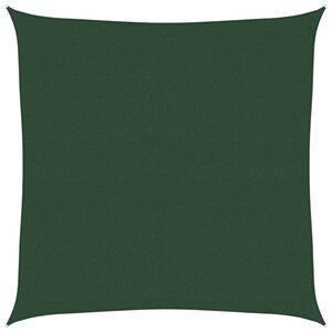 vidaXL Toldo de vela HDPE verde oscuro 160 g/m&sup2; 5x5 m
