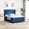 vidaXL Cama tipo Box Spring con colch&oacute;n Azul 140 x 200 cm tela