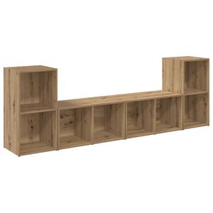 vidaXL Conjunto de mueble de TV 4 pcs Roble artesanal 37 x 37 x 72 cm