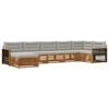 vidaXL Conjunto de sof&aacute;s de exterior 7 pcs Natural y Gris Claro
