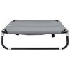 vidaXL Cama para perro Manual Gris Claro 90 x 55 x 18 cm Acero