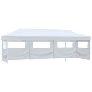 vidaXL Carpa de fiestas pop-up plegable con 5 paredes blanco 3x9 m