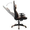 vidaXL Silla de gaming de cuero sint&eacute;tico negro y naranja