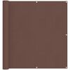 vidaXL Pantalla de Balc&oacute;n 110 x 400 cm Tela Oxford Rectangular Marr&oacute;n
