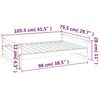 vidaXL Cama para perros madera maciza de pino blanco 105,5x75,5x28 cm