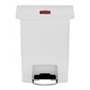 Rubbermaid Cubo de basura de pedal Slim Jim blanco 30 L