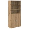 vidaXL Alacena Roble artesanal 80 x 42,5 x 185 cm Madera contrachapada