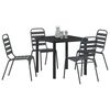 vidaXL Conjunto de Comedor de Jard&iacute;n 5 pcs Antracita