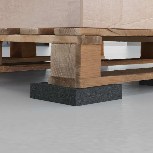 vidaXL Almohadilla de Goma Negro Goma