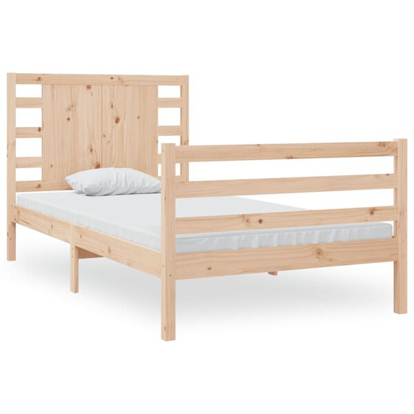 vidaXL Estructura de cama sin colchón madera maciza de pino 90x190 cm