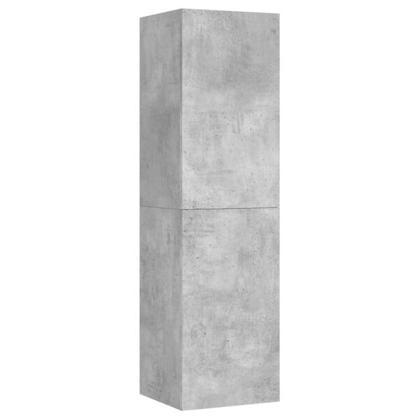 vidaXL Mueble de TV 2 uds contrachapada gris hormig&oacute;n 30,5x30x110 cm