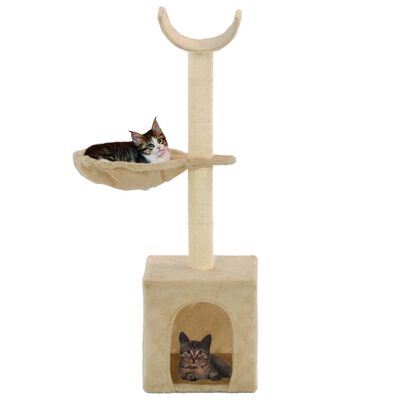 vidaXL Rascador para gatos con poste de sisal 105 cm beige