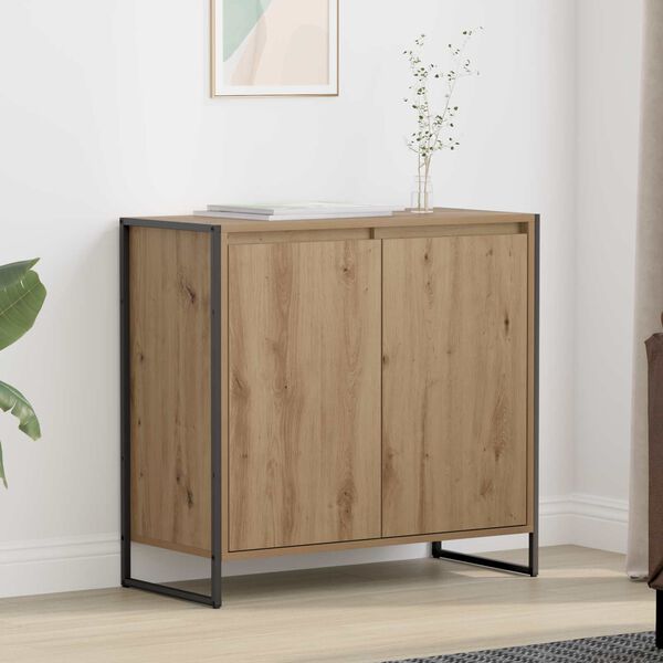 vidaXL Armario auxiliar Roble Artesanal 79 x 36 x 75 cm