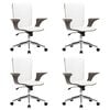 vidaXL Sillas de oficina giratorias 4 uds. Cuero sint&eacute;tico